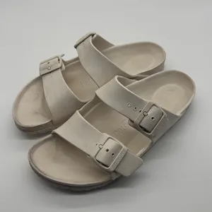 Birkenstock Arizona EVA Sandals Beige White Waterproof Slides EU 37 US 6-6.5 thumbnail 2