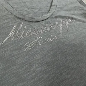 College Couture Mississippi State Tank Top Women's LG Gray Rhinestone Pockets thumbnail 4