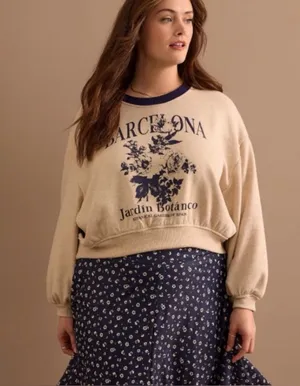 Altard State Barcelona Floral Cropped Sweatshirt Size Medium - C59-018 thumbnail 1