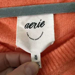 AERIE Campus Cool Plush Orange Button Front Cardigan Sweater Women’s XL thumbnail 6