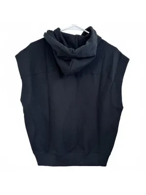 Uniqlo Sweat Sleeveless Hoodie Vest Black NWT XS thumbnail 3