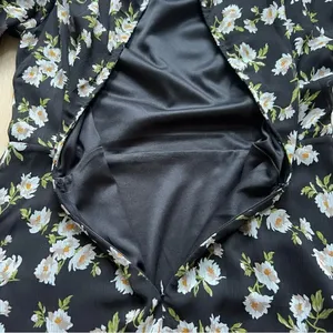 ASOS Emory Park Dark Ditzy Floral Print Maxi Dress Size Large Long Sleeve thumbnail 14