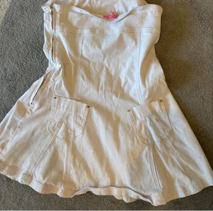 White denim mini dress thumbnail 1