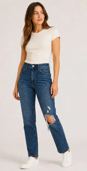 Abercrombie Curve Love High Rise Mom Jeans 26 2S thumbnail 1