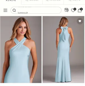 Azazie Bridesmaid Dress Blue thumbnail 2