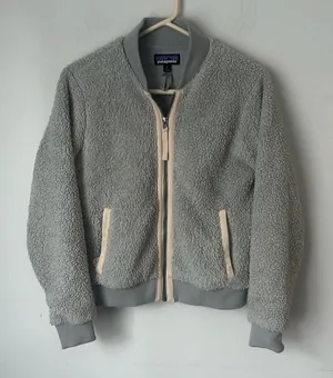 Patagonia Los Gatos Bomber Jacket Women‎ Small Gray Pockets Zip Pockets 🦋 thumbnail 1
