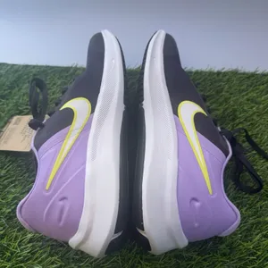 Nike Tanjun Star Runner Youth Sz 6.5Y Black/Purple DA2776-500 New thumbnail 7