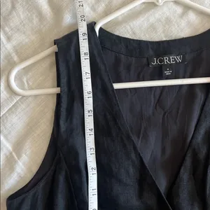 J. Crew womens linen vest Slim-fit vest black sz 4 thumbnail 8