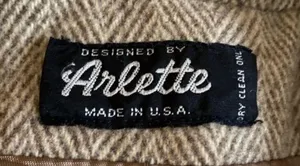 Vintage Arlette Tweed Camel Herringbone Menswear Style Pea Coat. thumbnail 8