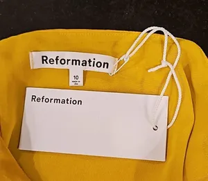 💕REFORMATION💕 Nerida Silk Dress ~ Tumeric 10 NWT thumbnail 14