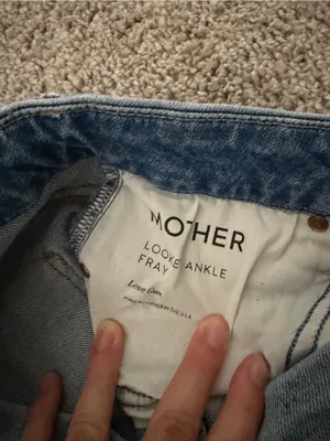 Mother Denim Looker Ankle Fray Jeans In Love Gun Wash Size 25 thumbnail 5
