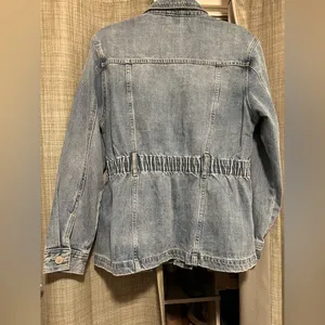 Black NYC Denim Button-Up Women's Jacket thumbnail 4