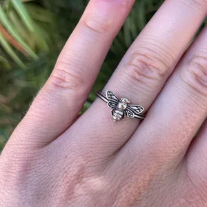 Free People Sterling silver butterfly ring sz 6 thumbnail 1