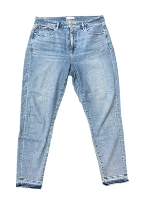 LOFT Light Blue High-Rise Straight-Leg Jeans thumbnail 1