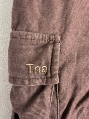 Aritzia Tna Cotton Cargo Pants Brown Utility Parachute Joggers Size 6 thumbnail 6