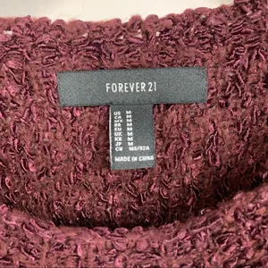 Burgundy Textured Scoop Neck Sweater Medium thumbnail 7