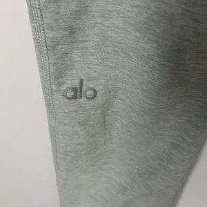 Alo Alosoft Heathered Light Green/Teal Leggings w Jogger Bottom Pants S thumbnail 5