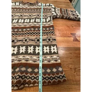 Vintage Cristina Southwestern Fair Isle Knit Oversized Cozy Sweater M/L thumbnail 9