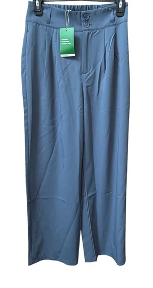 Halara XS Petite Blue Wide Leg Work Pants Dress Casual Pant High Waisted NEW thumbnail 1