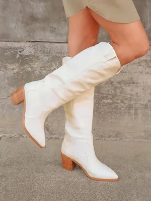 Billini Novena Tall Boots Off White Size 8 thumbnail 1