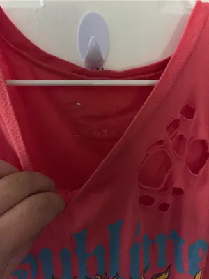 Sublime Sun Graphic Distressed Pink Tee - Size 2X thumbnail 3
