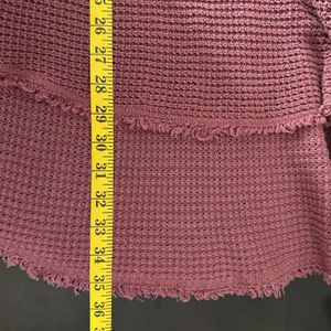 Free People Moonshine Top Womens M Dark Rose V-Neck Cold Shoulder Oversize Flowy thumbnail 13