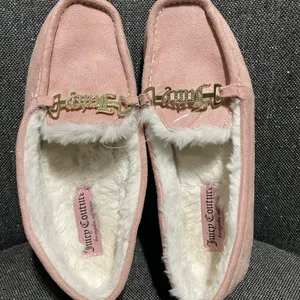 Juicy Couture Pink Suede Fuzzy-Lined Slip-On Shoes thumbnail 2