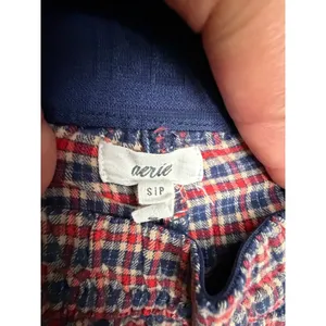 Aerie Plaid Pajama Pants Women's Small Red Navy Cotton Viscose Lounge Sleepwear thumbnail 5