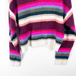 AMERICAN EAGLE Striped Long Sleeves Drop Shoulder Cropped Sweater Small Casual thumbnail 10