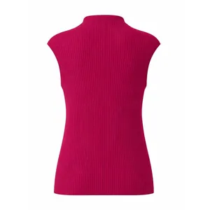 Lafayette 148 New York Sleeveless Mock Neck Ribbed Tank in fuchsia Pink size XL thumbnail 4