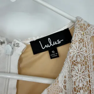 Lulus‎ White Lace Sleeveless Maxi Dress Small Bridal Wedding Rehearsal Formal thumbnail 4