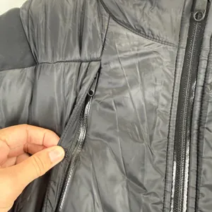 Lululemon Fluff the V Hooded Jacket Black Quilted Puffer Hybrid Full Zip Women L thumbnail 4
