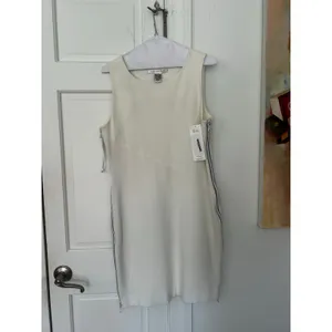 EUC Diane Von Furstenberg White Sheath Dress 14 thumbnail 3