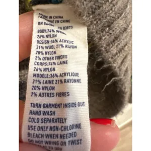 American Eagle Outfitters Neon Fair Isle Wool Blend Sweater preppy Womens M boho thumbnail 8