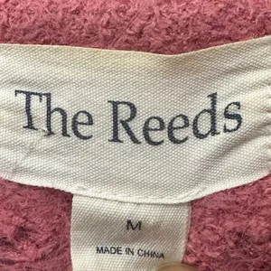 The Reeds J.Crew Cardigan Sweater Pink Pointelle Knit Coquette Y2K Soft Womens M thumbnail 4