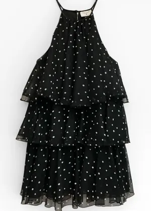 NWT Kate Spade New York Target Black‎ Polka Dot Tiered Tulle Ruffle Mini Dress S thumbnail 1
