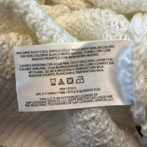 Gap Size XL Crewneck Textured Knit Sweater Jumper Creamy White Ivory thumbnail 5
