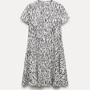 Zara White and Black Patterned Mini Dress thumbnail 4