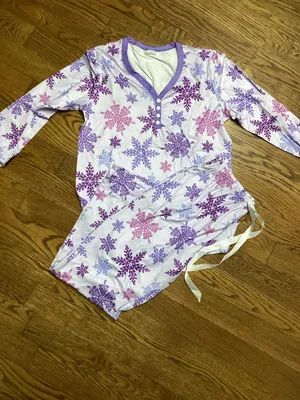 Shirley & Stone winter snowflake pajama set size Large thumbnail 10