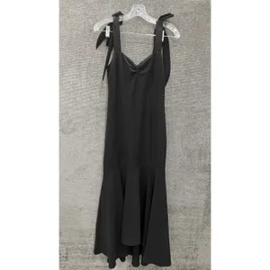 Show‎ Me Your Mumu Gown Womens Small Black Barcelona Ruffle Formal High Low Tie thumbnail 3