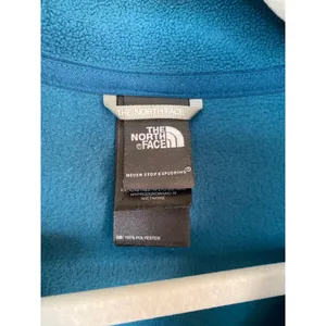 North Face Fleece Pullover Granola Teal Hiking Outdoor Alpine Cozy Autumn Winter thumbnail 6