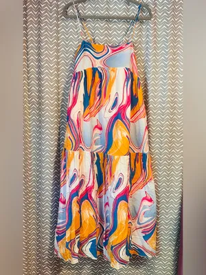 Anthropologie / Peter Som | Marbled Maxi Dress, XS thumbnail 4