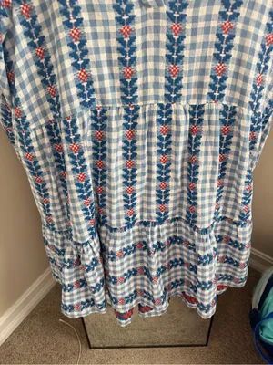 Mud Pie Blue and White Gingham Eliza Yarn Dye Dress thumbnail 4