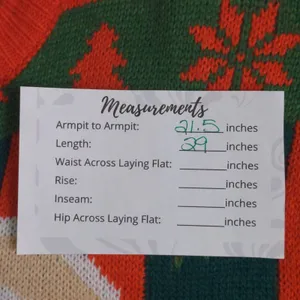 Ellen Degeneres Reindeer Pullover Ugly Christmas Sweater Women's L Red Green New thumbnail 11