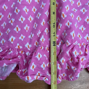 Aerie Women's Lip Gloss Pink Ikat Print Ruffle Wrap Mini Skirt‎ Linen Size Large thumbnail 6