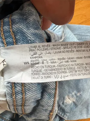 Zara 100% cotton wide leg raw split hem jeans thumbnail 8