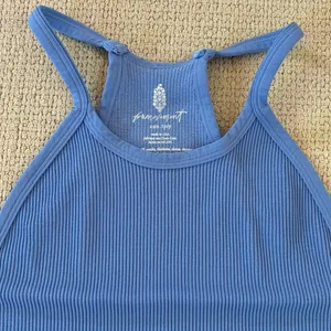 Free People Happiness Runs Crop Tank in Coastal Blue XS/S thumbnail 6