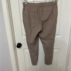 NWT J Jill‎ Linen Stretch Pull On Ankle Pant in Saddle Khaki Tan sz medium p thumbnail 5