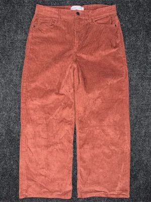 Old Navy Extra High Rise Wide Leg Corduroy Pants Copper Moon Womens 10 Retro 70s thumbnail 1