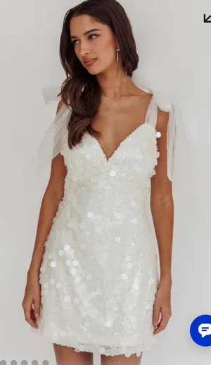Selfie Leslie White Sequin Dress thumbnail 1